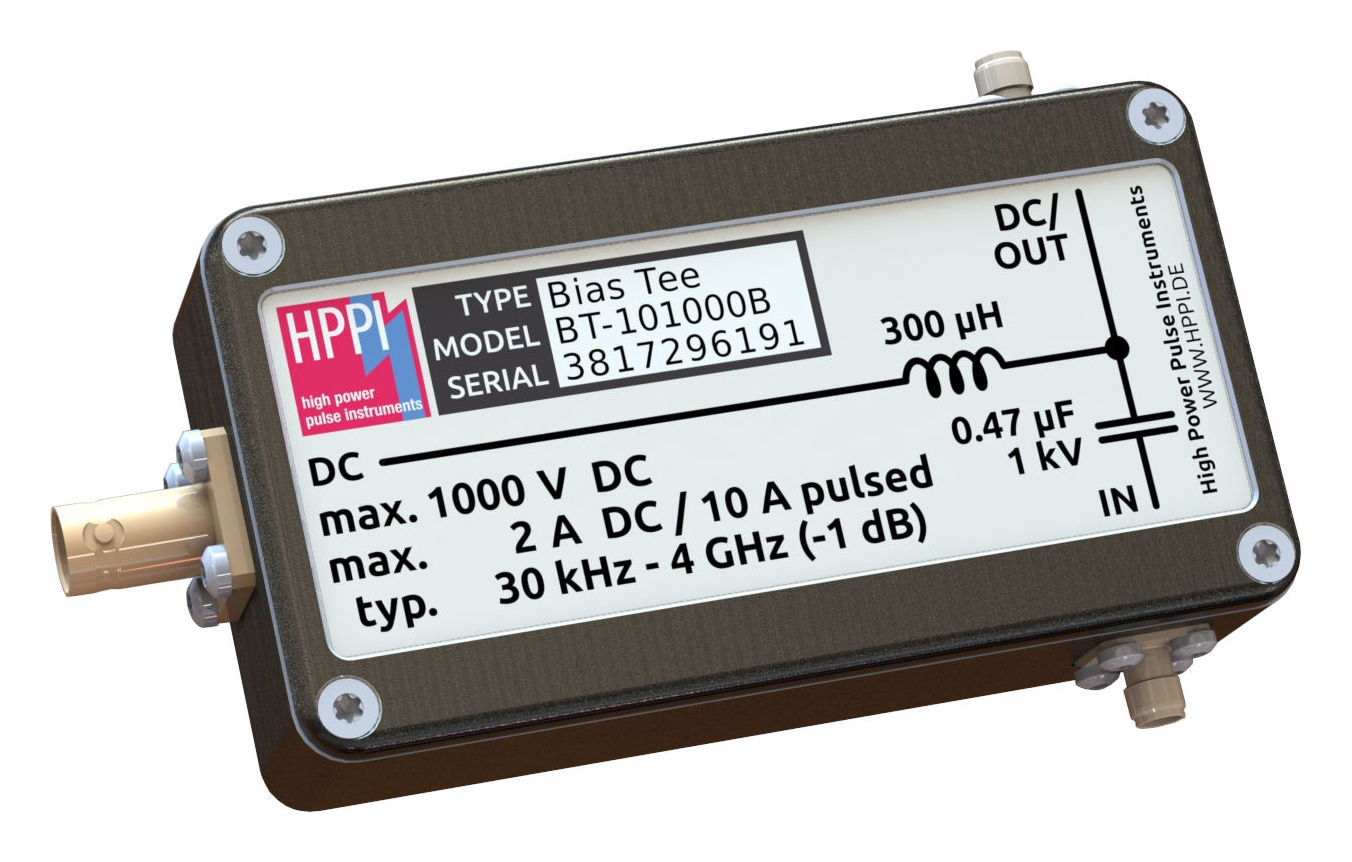 1 kV, 10 A, 4 GHz Bias Tee